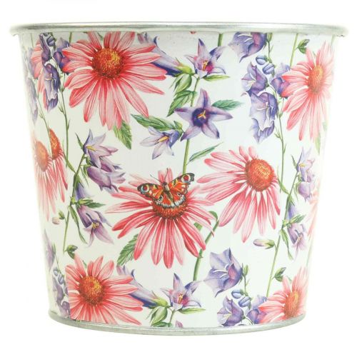 Article Cache pot métal décoration printanière Ø12cm H10.5cm
