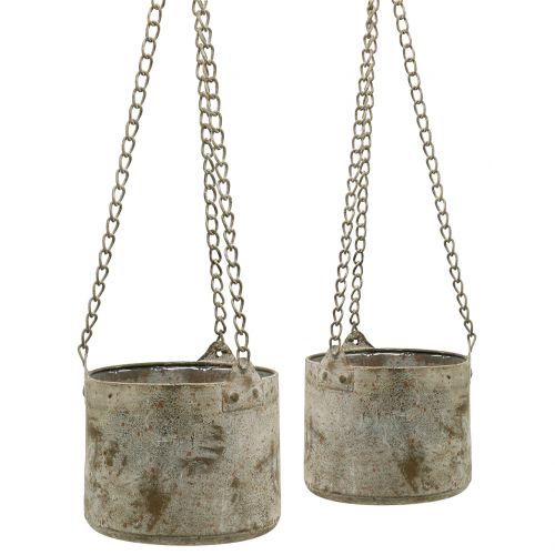 Cache-pot à suspendre antique Ø10/14cm 2pcs