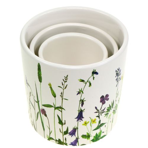 Floristik24 Pot de fleurs design Ø12 / 10 / 8cm lot de 3