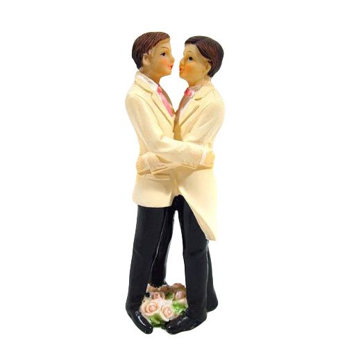 Figurine de gâteau couple d’hommes 12,5 cm