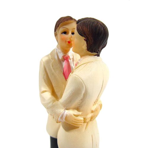 Figurine de gâteau couple d’hommes 12,5 cm