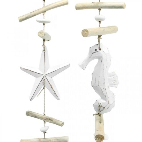 Floristik24 Décoration maritime guirlande décoration fenêtre bois flotté 72/78cm lot de 2