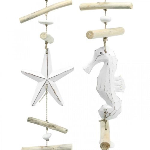 Article Décoration maritime guirlande décoration fenêtre bois flotté 72/78cm lot de 2