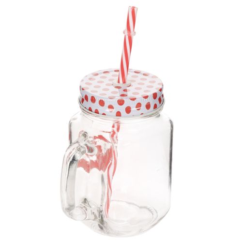 Verre avec couvercle et anse Ø7cm H13,5cm | Floristik24.fr