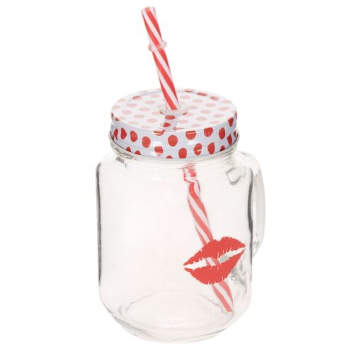 Verre avec couvercle et anse Ø7cm H13,5cm | Floristik24.fr