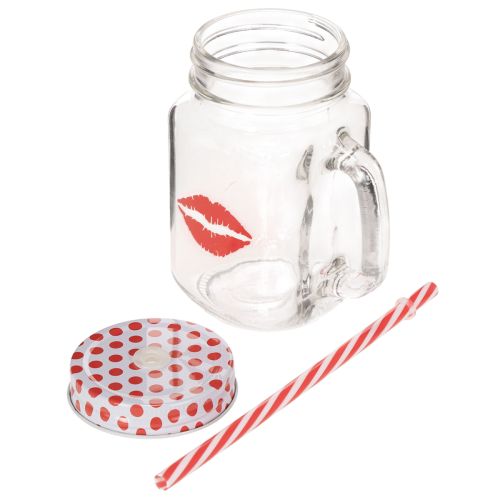 Verre avec couvercle et anse Ø7cm H13,5cm | Floristik24.fr