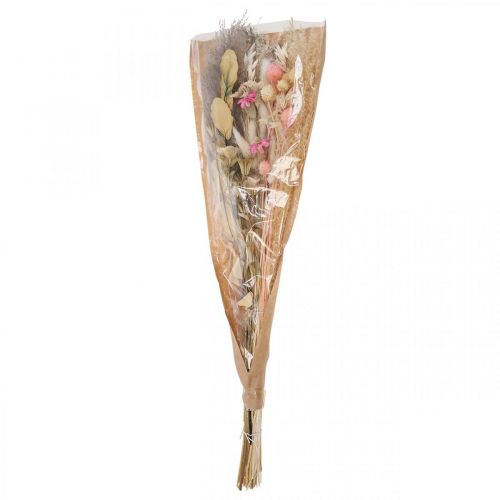 Floristik24 Bouquet de fleurs séchées Boho Rose Blanchi décoration séchée 80cm 140g