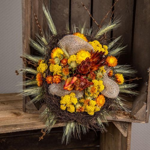 Floristik24 Bouquet de fleurs séchées bouquet de fleurs des prés orange H50cm 300g