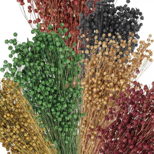 Article Lin décoratif herbe sèche divers coloris H50cm 80g