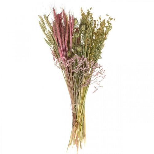 Floristik24 Set DIY fleurs séchées pour bouquet rose fleurs sèches 60cm