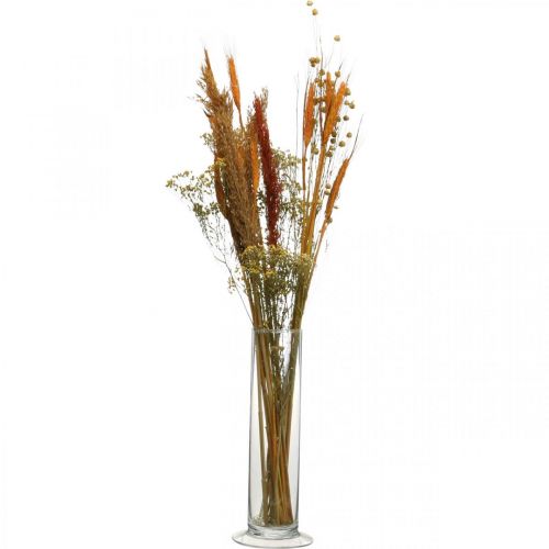 Floristik24 Set DIY fleurs séchées pour faire sécher le bouquet orange 60cm