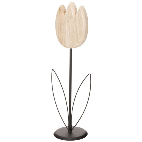 Article Tulipe décorative sur socle, pour une touche d'élégance dans votre salon, 47,5 cm