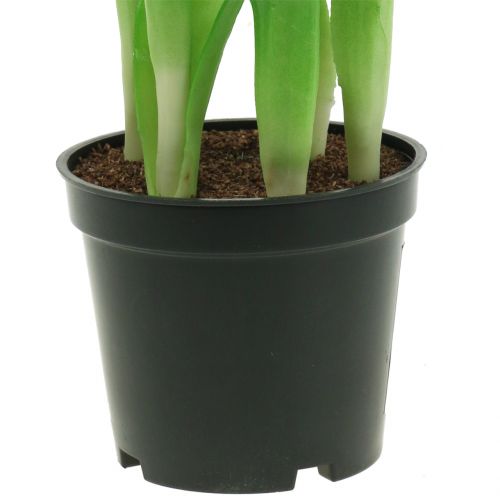 Article Fleurs artificielles en pot Tulipes artificielles rose jaune 22,5 cm