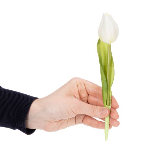 Article Tulipe artificielle, décoration réaliste, fleur en soie résistante pour la maison, 21 cm, lot de 6