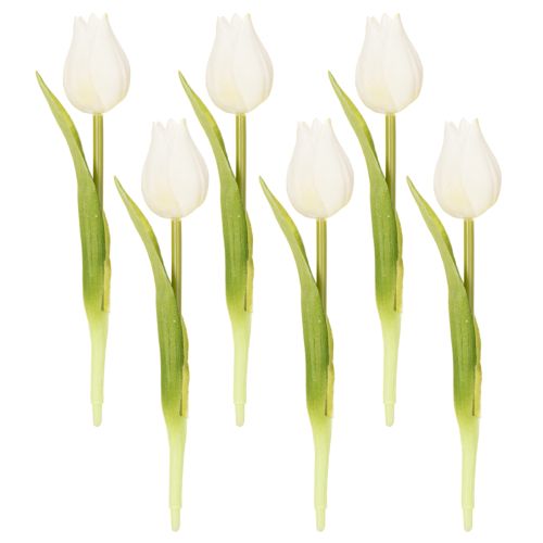 Article Tulipe artificielle, décoration réaliste, fleur artificielle durable pour la maison, 21 cm, lot de 6