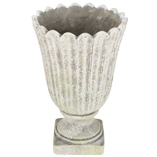 Coupe sur pied Vase déco style antique Pierre moulée H30,5cm