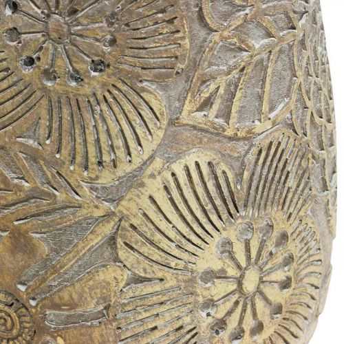 Floristik24 Jardinière fleurs dorées pot de fleurs en céramique Ø17cm H19cm