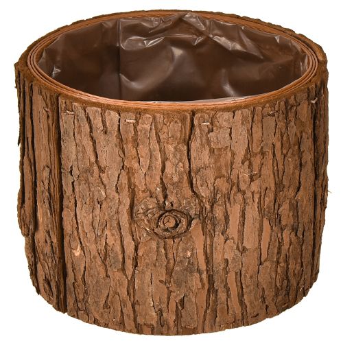 Cache-pot rond en bois écorce de pin Ø15cm H12.5cm