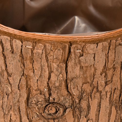 Article Cache-pot rond en bois écorce de pin Ø15cm H12.5cm