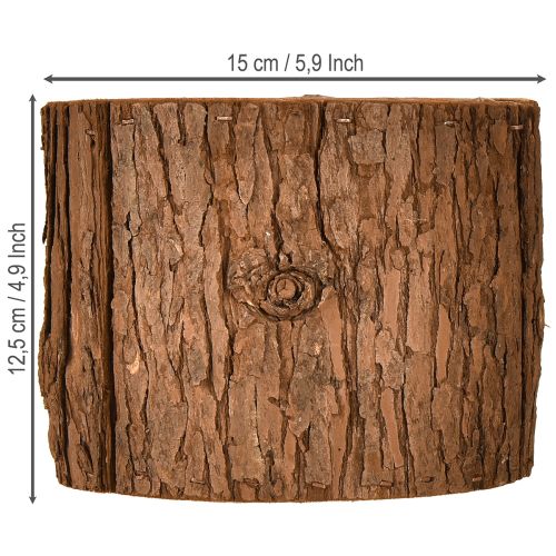 Article Cache-pot rond en bois écorce de pin Ø15cm H12.5cm