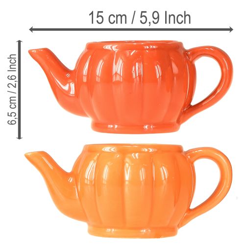 Article Pot à fleurs en céramique orange assorti 15×9×6,5 cm 2 pièces