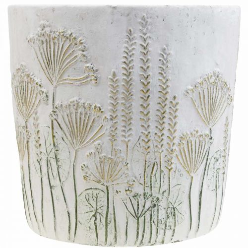 Article Cache-Pot Céramique Or Blanc Ø17.5cm H16.5cm