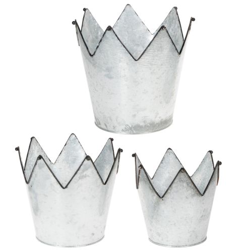 Article Couronne décorative en métal zinc Ø21,5/19,5/17 cm, lot de 3