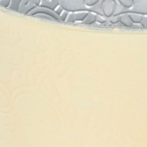 Article Pot de fleurs en métal, jaune pastel, Ø16cm H14cm