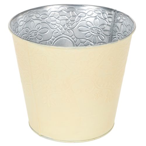 Article Pot de fleurs en métal, jaune pastel, Ø16cm H14cm