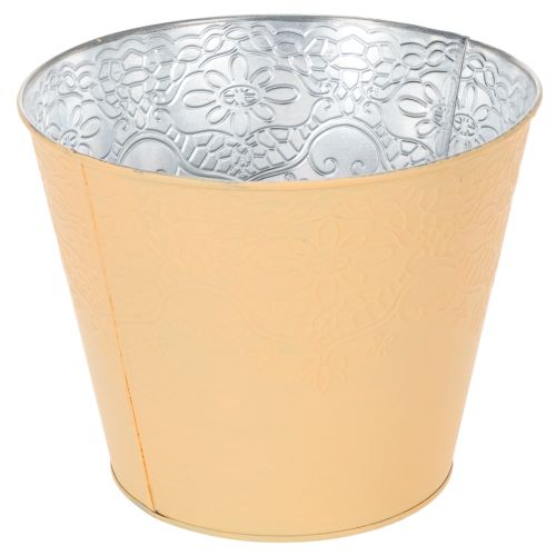 Article Pot de fleurs en métal, orange pastel, Ø20cm H16cm