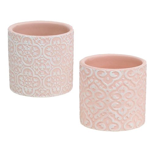 Floristik24 Jardinière avec motif rose Ø7cm H6,5cm 12pcs