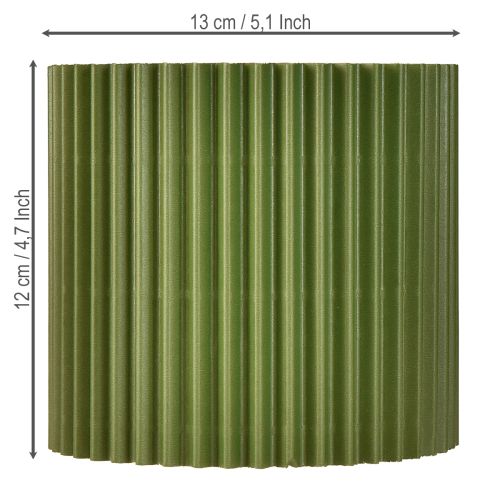 Article Cache-pot en papier vert foncé Ø13cm H12cm 4 pcs