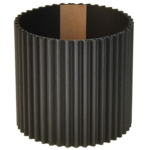 Jardinière en papier noir Ø13cm H12cm 4 pcs