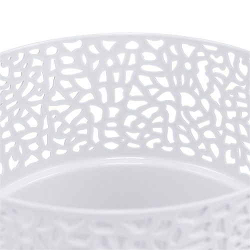 Floristik24 Jardinière plastique blanc Ø11,5cm H12,5cm 1 pièce