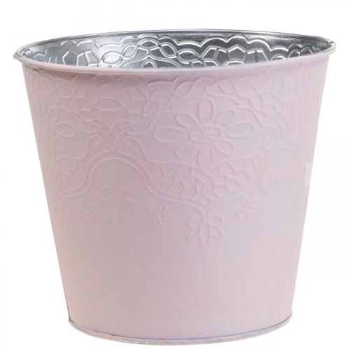 Article Jardinière jardinière en métal rose pastel Ø20cm H16cm