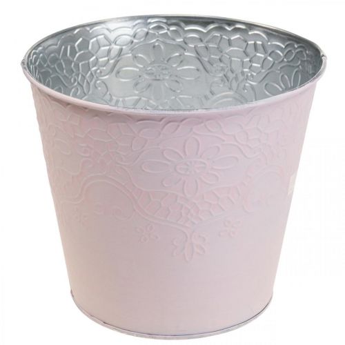 Article Jardinière jardinière en métal rose pastel Ø13.5cm H12.5cm