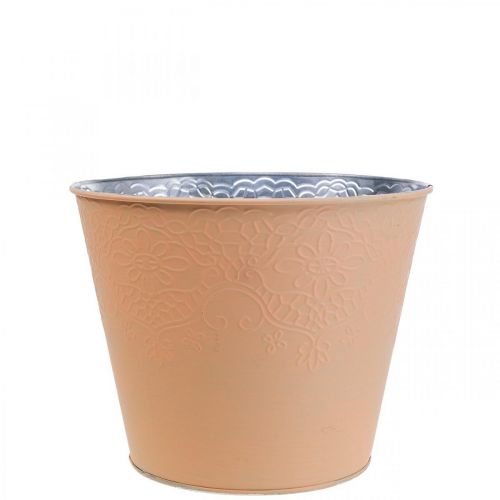 Cache-pot métal cache-pot pastel orange Ø12cm