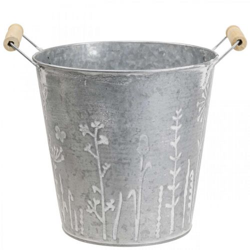 Floristik24 Jardinière jardinière seau métal décoratif vintage Ø21.5cm H19cm