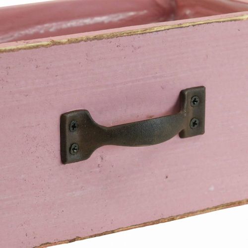 Article Jardinière tiroir jardinière en bois rose 25×13×9cm