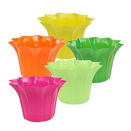 Article Jardinière en plastique, couleurs assorties. Ø12cm 10 pièces