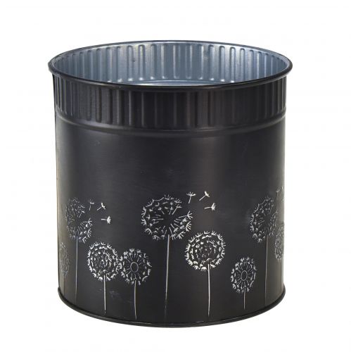 Jardinière Pot de Fleur Pissenlit Noir Ø9,5cm H11cm