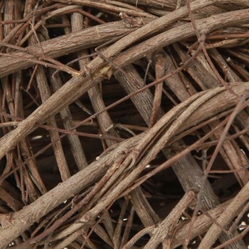 Article Couronne d&#39;orme couronne décorative marron naturel Ø23–25cm H6,5cm 2pcs