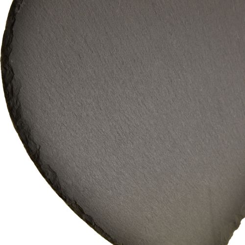 Article Décoration coeur en ardoise Saint Valentin coeur noir L16cm 4 pcs