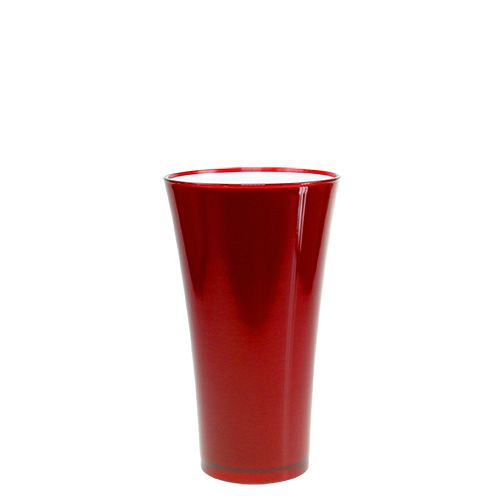Floristik24 Vase “Fizzy” Ø13,5cm H20cm rouge, 1pièce