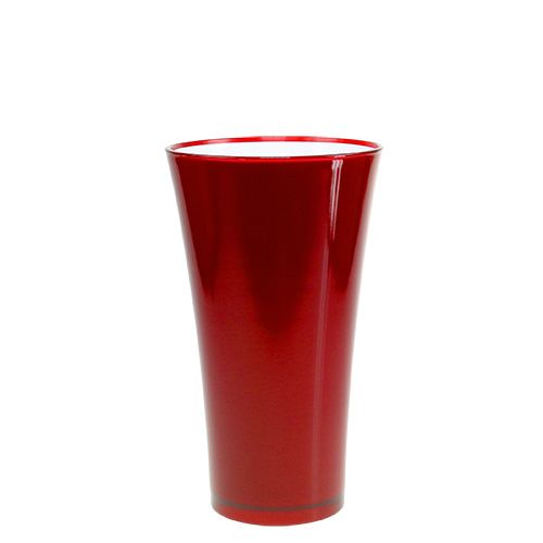 Vase &quot;Fizzy&quot; Ø16cm H27cm rouge, 1pc
