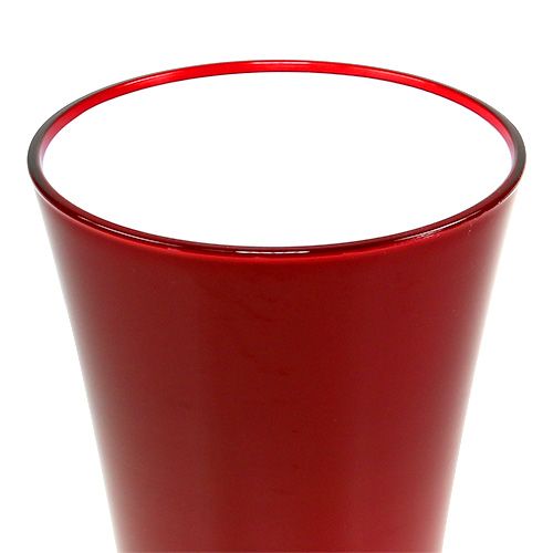 Floristik24 Vase “Fizzy” Ø16cm H27cm rouge, 1 pièce