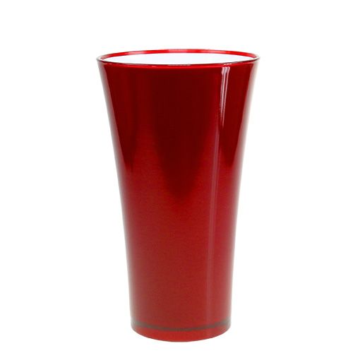 Floristik24 Vase &quot;Fizzy&quot; Ø20cm H35cm rouge, 1pc