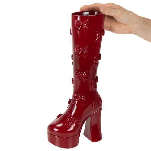 Vase décoratif en forme de botte avec nœud, 37 cm | Floristik24.fr