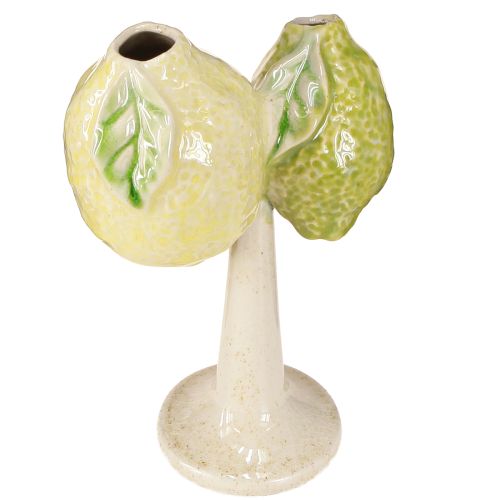 Vase citron en céramique décoratif Décoration de table méditerranéenne H22cm