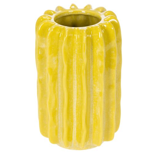 Floristik24 Vase en céramique motif cactus, design rainuré pour un intérieur moderne, 13 cm, lot de 4